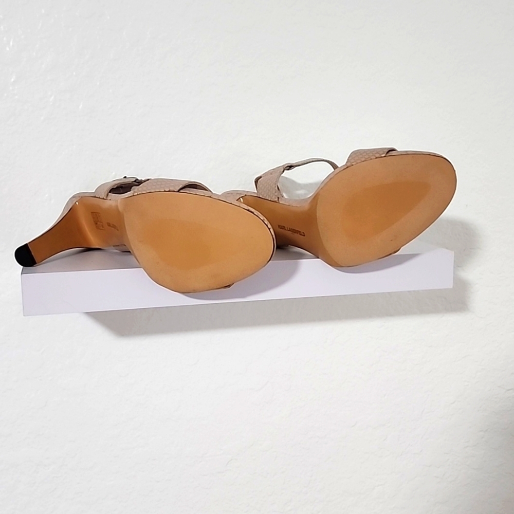 Karl Lagerfeld Paris NIB Women's Leather Dune Pink Cieone Sandal. Size 9.5M - Picture 7 of 12